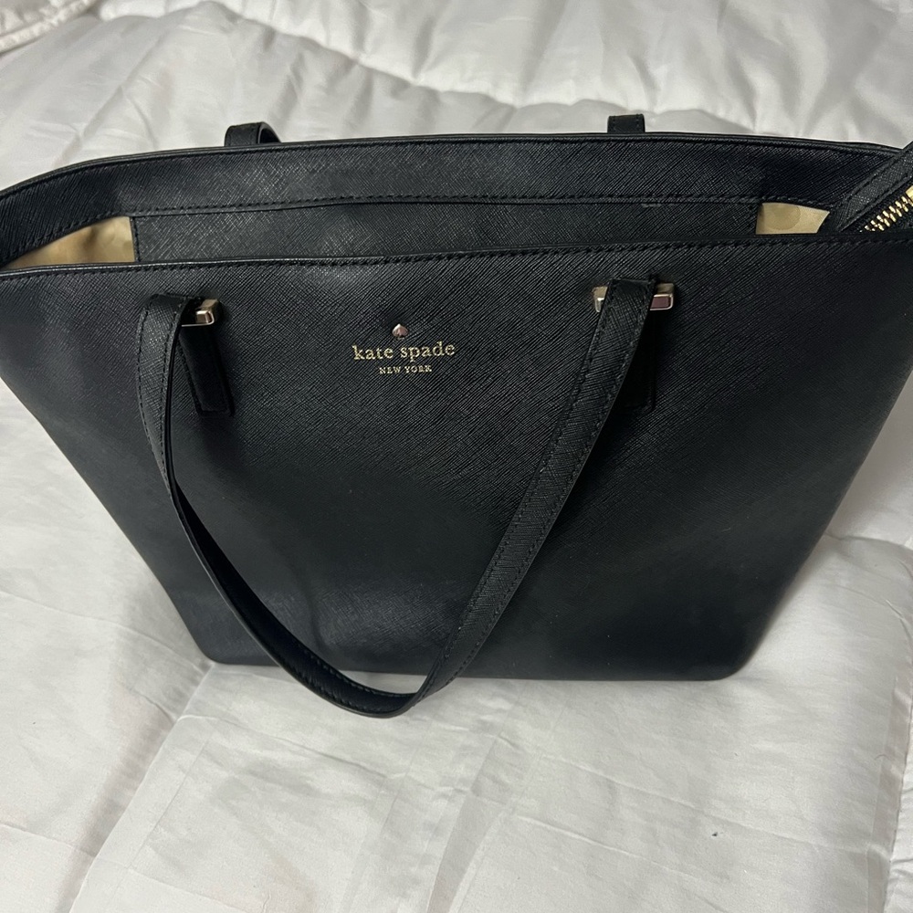 Medium size Kate Spade purse, black, used but in good shape
